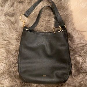 Vince Camuto black genuine leather shoulder bag